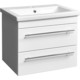 Тумба с раковиной Stella Polar Ванесса 50 2 ящика, белая (SP-00000236, S-UM-COM50/1-w)
