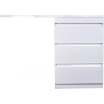 Тумба под раковину Style line Даллас Люкс 58 (120) три ящика, под стиральную машину, белая (СС-00002272)