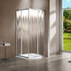 Душевой уголок Vincea Garda VSS-1G 100x100 рифленый Шиншилла, хром (VSS-1G100CH)