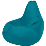 Кресло бескаркасное Mypuff груша, Темно-голубой, размер XL- Компакт, оксфорд