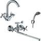 Комплект смесителей Rossinka Silvermix для раковины и ванны, с душем, хром (RS42-80, RS42-62)