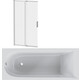 Акриловая ванна Am.Pm Spirit 170x70 с каркасом и шторкой (W72A-170-070W-A2, W72A-170-070W-R2, W80S-100PS-150MT)