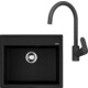 Кухонная мойка и смеситель Omoikiri Daisen 60 BL, Am.Pm Like черная (4993622, F8007722)