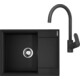 Кухонная мойка и смеситель Omoikiri Daisen 65 BL, Am.Pm Like черная (4993684, F8007722)