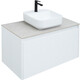 Тумба под раковину Aquanet Nova Lite 90 один ящик, белый глянец/серая (242257)