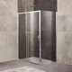 Душевой уголок BelBagno Unique AH-1 125-100х80 прозрачный, хром (UNIQUE-AH-1-110/125-80-C-Cr)
