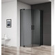 Душевой уголок Cezares Slider R-2 100-90x100-90 тонированный, черный (SLIDER-R-2-90/100-GRIGIO-NERO)