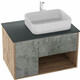 Тумба с раковиной Grossman Бруно 80х50 подвесная, веллингтон/бетон (108008, GR-3016)