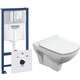 Комплект унитаза Cersanit Carina XL Clean On DPL EO slim с инсталляцией и сиденьем микролифт (S-MZ-CARINA-XL-COn-S-DL-w, 38775001)