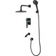Душевая система Lemark Bronx 3 режима, с изливом, черный (LM3722BL)