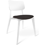 Стул Sheffilton SHT-S110-CN1 с подушкой из кож.зама белый/черный
