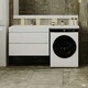 Тумба с раковиной Style line Даллас Люкс 88 (150L) подвесная, под стиральную машину, белая (СС-00002304 + 2000949236421)