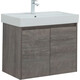 Тумба с раковиной Aquanet Nova Lite 75 две дверки, дуб рошелье (298851, 242338)
