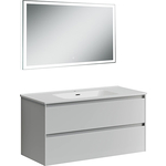 Мебель для ванной Sancos Cento 100 два ящика, белый глянец