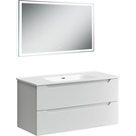 Мебель для ванной Sancos Norma 2.0 100 два ящика, белый глянец