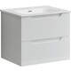Тумба с раковиной Sancos Norma 2.0 60 два ящика, белый глянец (NR2.060W, CN7001)