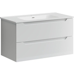 Тумба с раковиной Sancos Norma 2.0 90 два ящика, белый глянец (NR2.090W, CN7002)
