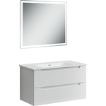 Мебель для ванной Sancos Norma 2.0 90 два ящика, белый глянец