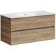 Тумба с раковиной Sancos Urban 100 два ящика, дуб галифакс натуральный (UR100EG, CN7003)