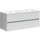 Тумба под раковину Sancos Urban 120 два ящика, белый глянец (UR120-2W)