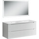 Мебель для ванной Sancos Norma 2.0 120 два ящика, двойная раковина, белый глянец
