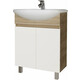 Тумба под раковину Grossman Поло 59х30 дуб сонома/белая (106011)