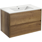 Тумба с раковиной Vincea Gio 80х46 T.Oak (VMC-2G800TO, VBS-13980)