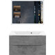 Мебель для ванной Vincea Mia 90х45 Beton, белая раковина