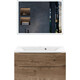 Мебель для ванной Vincea Mia 90х45 V.Oak, белая раковина