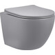 Унитаз подвесной безободковый Vincea Globo с сиденьем микролифт, матовый серый (VT1-14SMG)