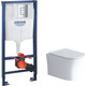 Комплект унитаза Grossman Style с инсталляцией Grohe, сиденье микролифт (GR-4474S, 38772001)
