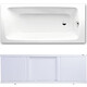 Ванна стальная Kaldewei Cayono 747 Easy-Clean 150x70 с экраном Emmy Элис и ножками