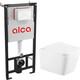 Комплект унитаза Selena Quadra с инсталляцией AlcaPlast, сиденье микролифт (Q001WG/AM101)