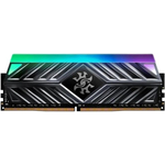 Память оперативная ADATA 16GB DDR4 UDIMM, XPG SPECTRIX D41, 3200MHz CL16-20-20, 1.35V, RGB, Серый Радиатор AX4U320016G16A-ST41
