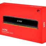 Память оперативная ADATA 16GB DDR4 UDIMM, XPG GAMMIX D20, 3200MHz CL16-20-20, 1.35V, Черный Радиатор AX4U320016G16A-CBK20