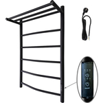 Полотенцесушитель электрический Маргроид В4 50x80 правый, с полкой, черный матовый (04-8050-1051-9005R)