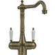 Смеситель для кухни Seaman Visconti с подключением фильтра, античная латунь (SSL-7517-AB)