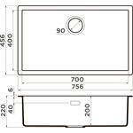 Кухонная мойка Omoikiri Yamakawa 75Т Integra-BL черный (4997281)