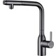 Смеситель для кухни Paulmark Viper с подключением фильтра, черный глянцевый (Vi213105-GB)
