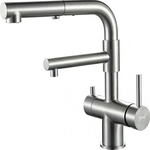 Смеситель для кухни ZorG Inox с подключением фильтра, нержавеющая сталь (SZR-3216)
