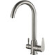 Смеситель для кухни ZorG Steel Hammer SH 723 INOX с подключением фильтра, нержавеющая сталь