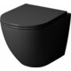 Унитаз подвесной безободковый Grossman с сиденьем микролифт, черный матовый (GR-4457BMS)