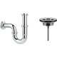 Сифон для раковины Wellsee Drainage System с выпуском, хром (182102005)