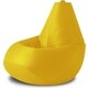 Кресло бескаркасное Mypuff груша, Желтый, размер XXL- Миди, оксфорд