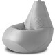 Кресло бескаркасное Mypuff груша, Серебристо-серый, размер XXL- Миди, оксфорд