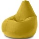 Кресло бескаркасное Mypuff груша, Желтый, размер XXXL- Стандарт, велюр