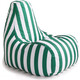Кресло-пуф шезлонг Mypuff Бело-зеленый, оксфорд