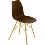 Стул Sheffilton SHT ST29/S37 коричневый ral8014 / золото