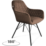 Стул Sheffilton SHT-ST38/S370-VP кофейный ликер/черный муар