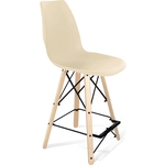 Стул полубарный Sheffilton SHT-ST29/S80-1 бежевый/прозрачный лак/черный (5549360404)